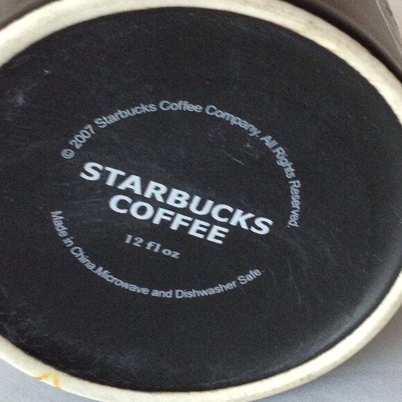 Starbucks Brew Drip Venti Black Orange Cup Mug 2007 12 Oz Tea Coffee Hot Drinks - Picture 3 of 4
